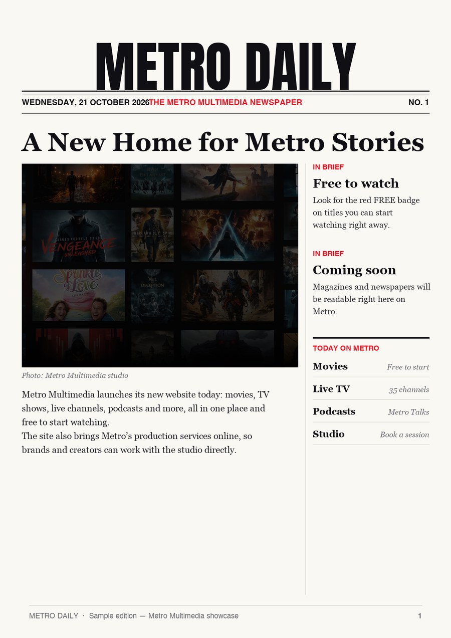 Metro Daily cover